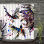 Colorful Fashion Printed Waterproof Shower Curtain, Various Colored Peacock Feathers Explosion Shower Curtain/