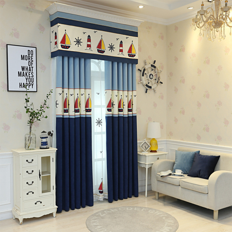For Home Kids Bed Printed Valance Curtains Fabric,Online Store Bedroom Curtain Blackout Piece Sale$