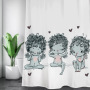 Cartoon Shower Curtain Waterproof Padded Waterproof Mildew Sanitary Partition Curtain Elf Polyester Shower Curtain