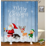 Famous Printing Christmas Shower Curtain Set, Sample Sublimation Christmas Truck Shower Curtain