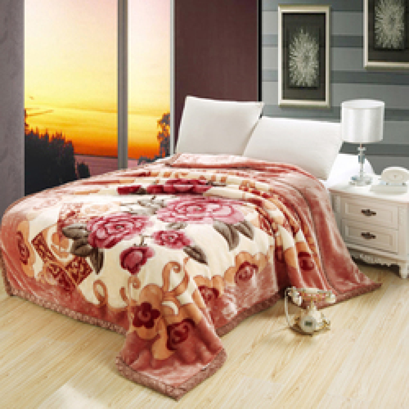 cheap wholesale blankets for winter fleece, Flower Pattern custom blanket printed/