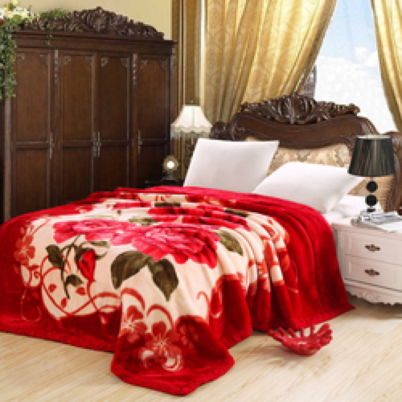 cheap wholesale blankets for winter fleece, Flower Pattern custom blanket printed/