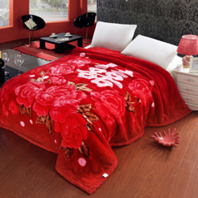 cheap wholesale blankets for winter fleece, Flower Pattern custom blanket printed/