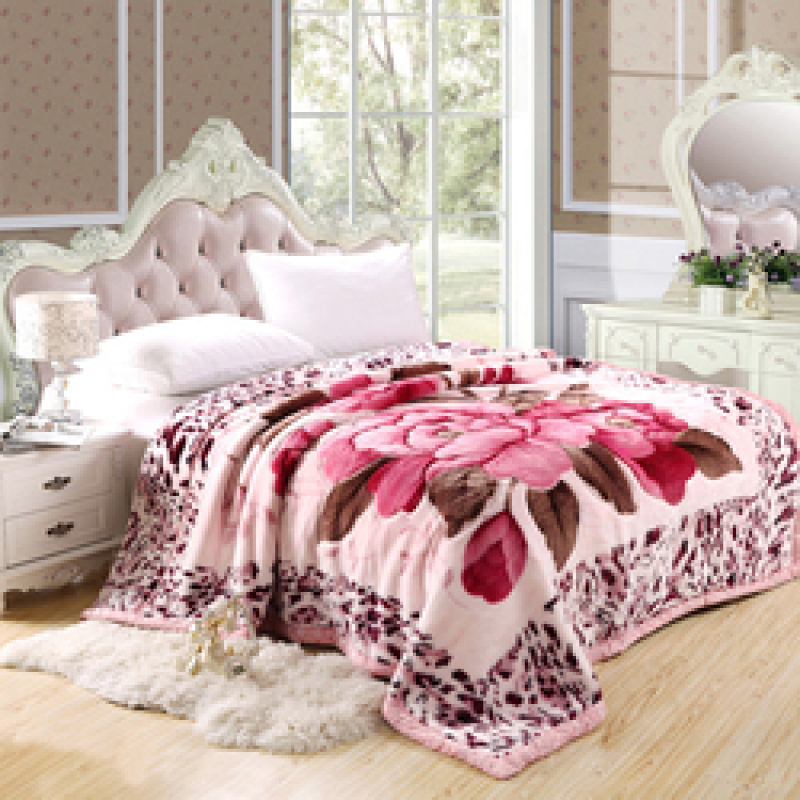 cheap wholesale blankets for winter fleece, Flower Pattern custom blanket printed/