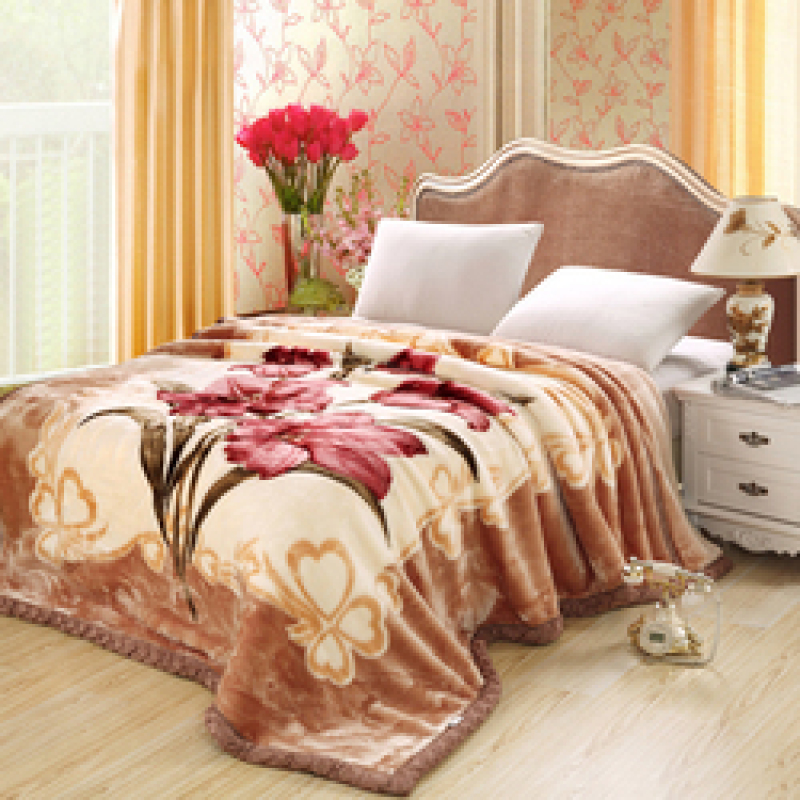 cheap wholesale blankets for winter fleece, Flower Pattern custom blanket printed/
