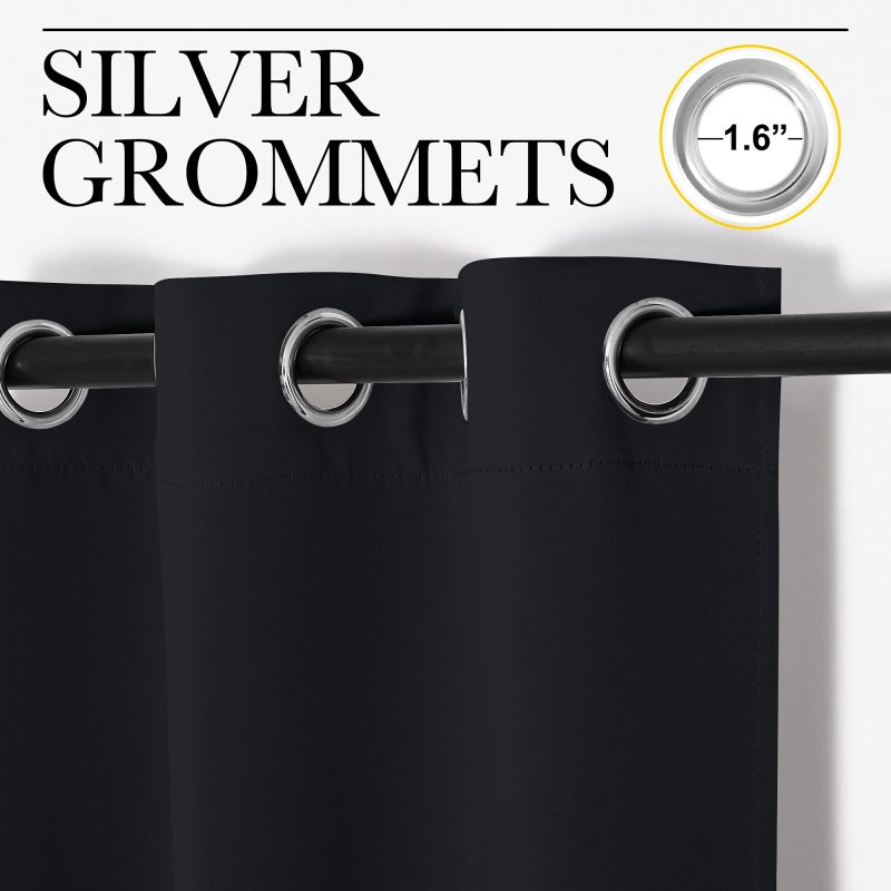 2022 blackout curtain on hooks baby blackout curtains travel blackout curtain with lights drape Plain fabric