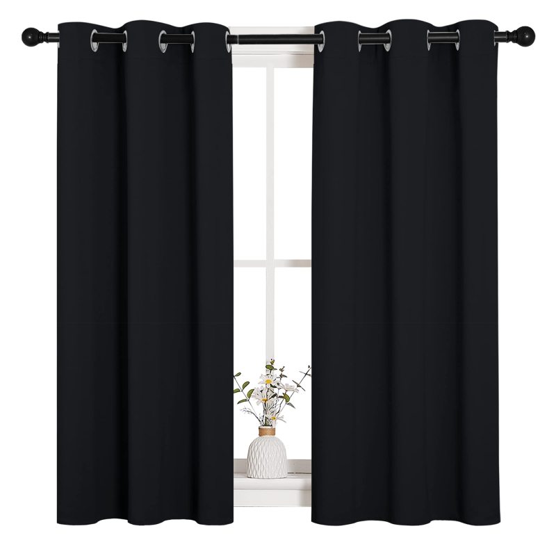 2022 blackout curtain on hooks baby blackout curtains travel blackout curtain with lights drape Plain fabric
