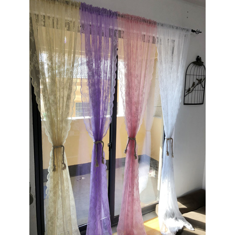 China supplier high quality Modern Lace sheer Curtain for windows