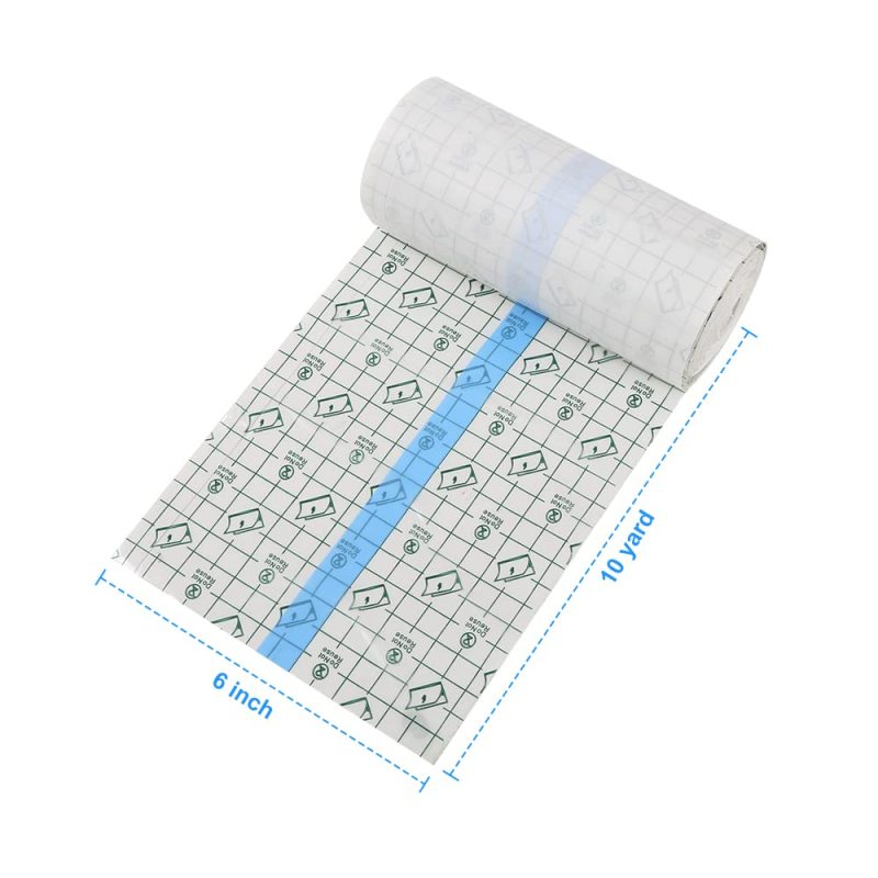 Aftercare Bandage | 6 in x 10 yd Roll | Clear Waterproof Adhesive Wrap, Second Skin Protective Dressing Healing Film Transparent Bandages(15CM-1M)