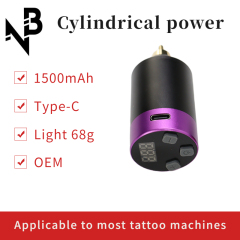 NB Tattoo Power Supply,1500mAh,Cylindrical,RCA Interface(Black Red Purple Gold)