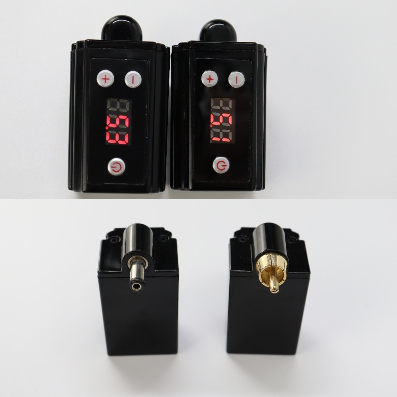 Mini wireless power supply USB, portable tattoo micro power supply, LCD digital display, tattoo machine power supply, RCA/DC interface