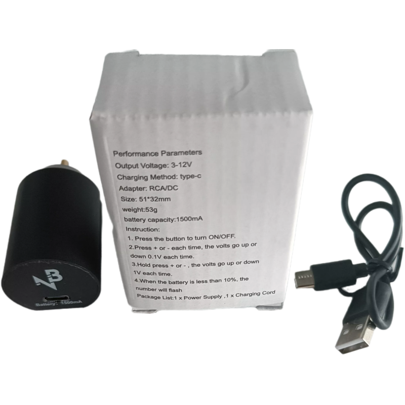 Tattoo power supply Wireless,RCA DC 15000mA Silicone button 1001-67 68