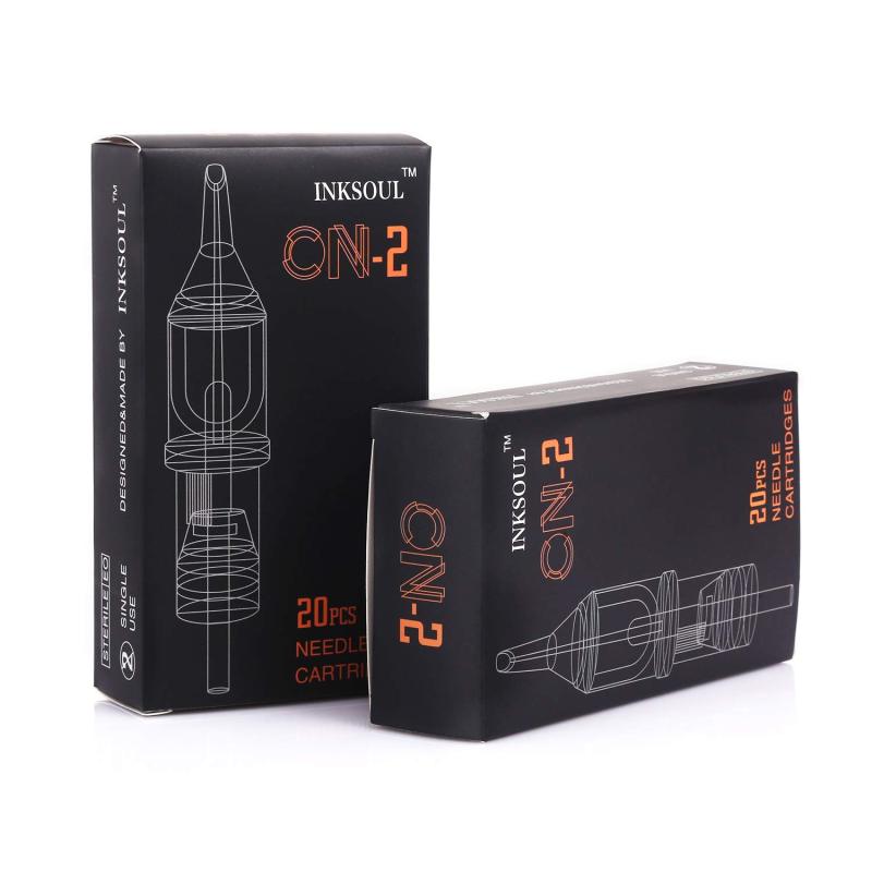Inksoul 0.35mm 0.30mm 0.25mm Professional Disposable Tattoo Needle Cartridge RL RM RS M1 20Pcs CN-2