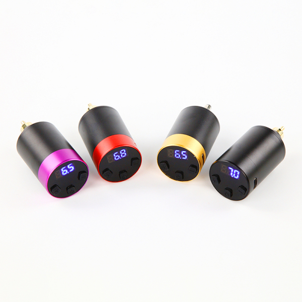 NB Tattoo Power Supply,1500mAh,Cylindrical,RCA Interface(Black Red Purple Gold)