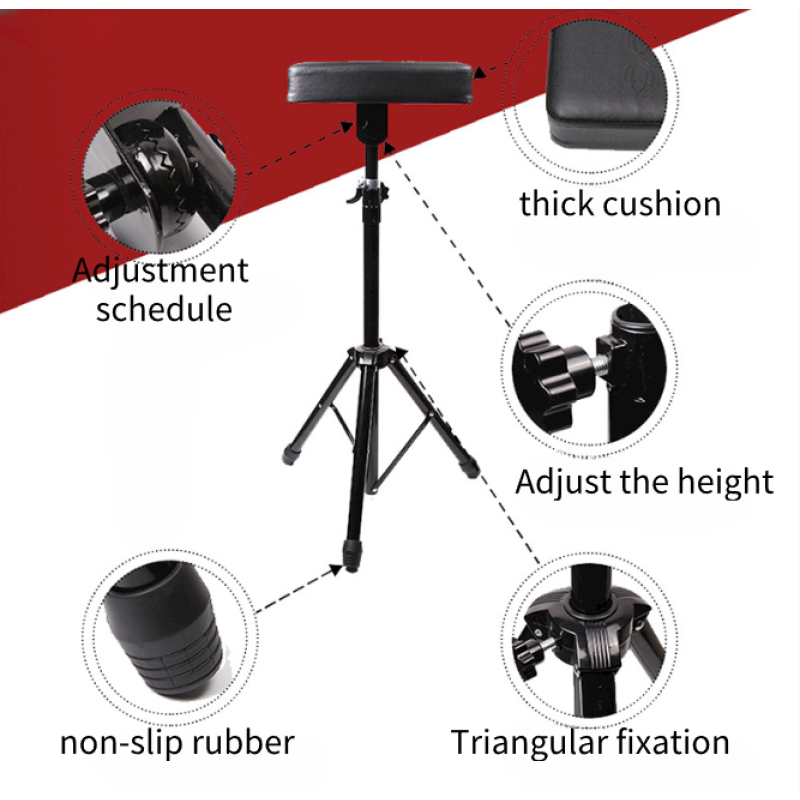 Tattoo Stand, Adjustable Angle and Height Sponge Pad Tattoo Hand Holder, Stable Tripod