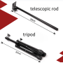Tattoo Stand, Adjustable Angle and Height Sponge Pad Tattoo Hand Holder, Stable Tripod