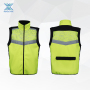 Reflective vest in fluorescent yellow and black