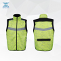 Reflective vest in fluorescent yellow and black