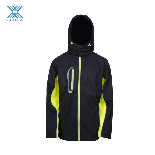 Hi vis Men′ S Softshell Jacket Hiking Softshell Coat 