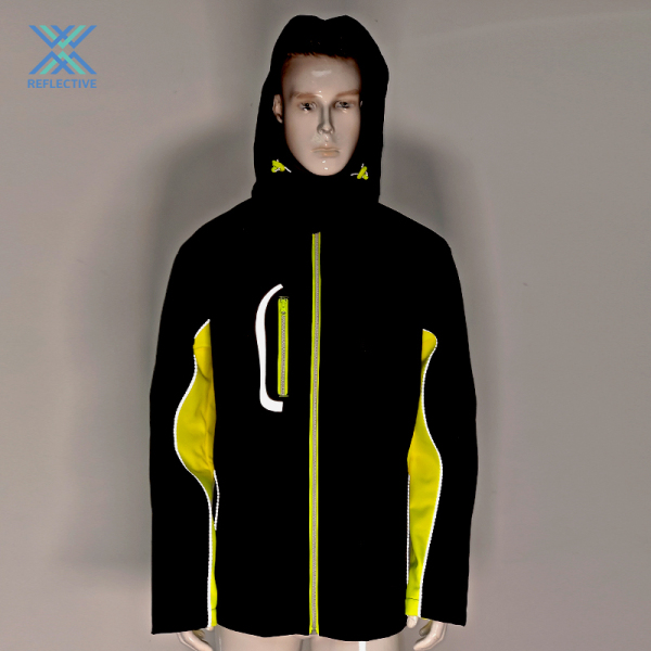 Hi vis Men′ S Softshell Jacket Hiking Softshell Coat 