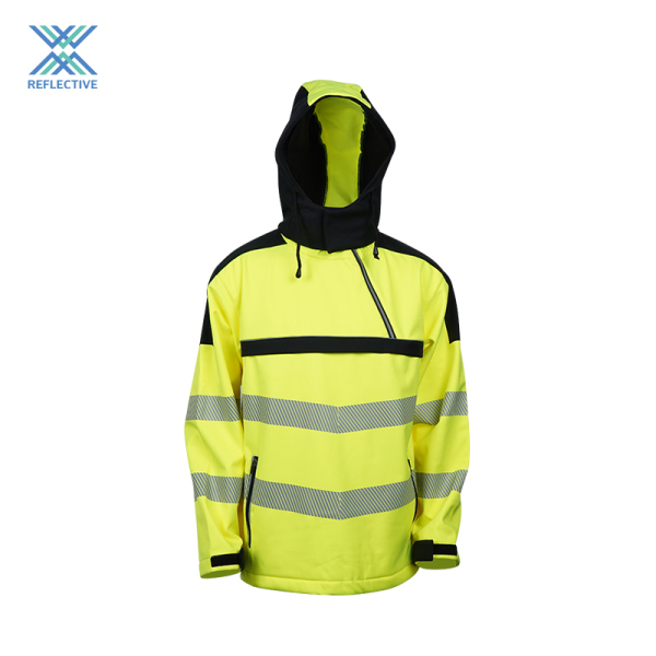 Hi VIS Reflective Safety Hoodie Long Sleeve Safety Hoodie Jacket With Pocket