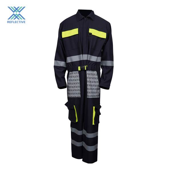 LX new style reflective safety coverall suit reflective safety full work coverall with logo