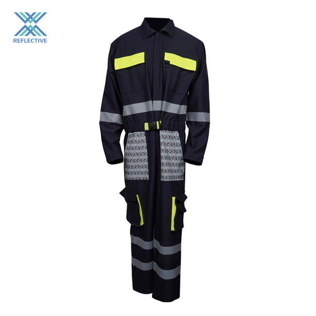 LX new style reflective safety coverall suit reflective safety full work coverall with logo