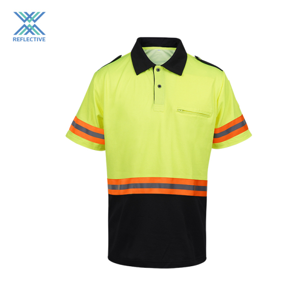 high vis polo short sleeve shirt