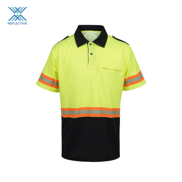 high vis polo short sleeve shirt