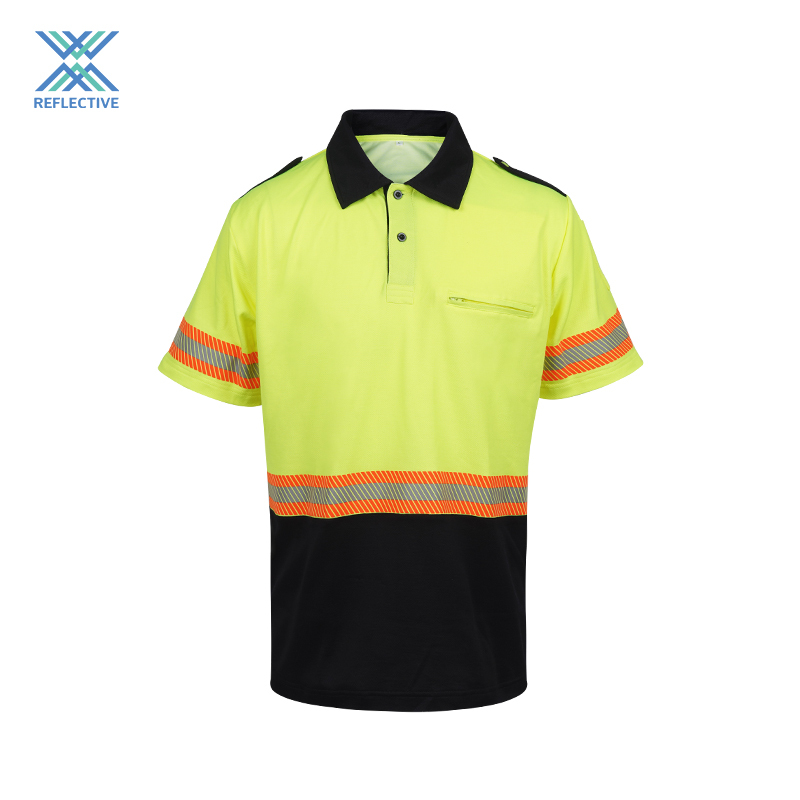 high vis polo short sleeve shirt
