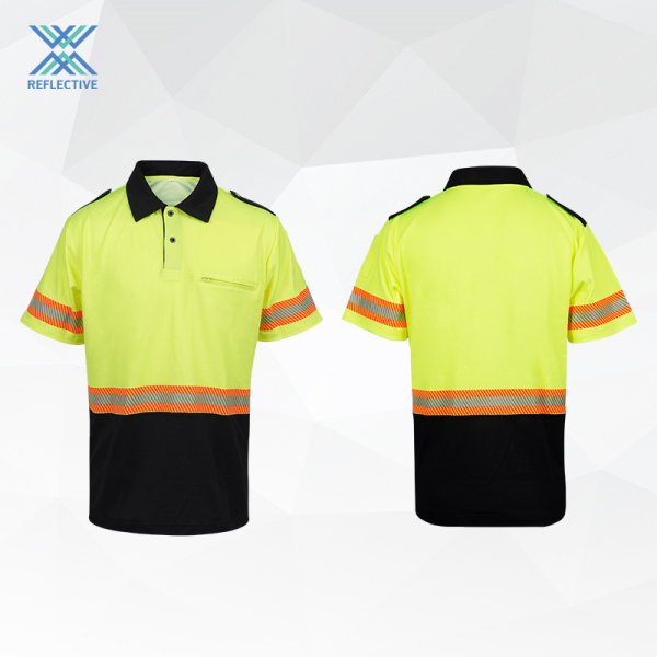 high vis polo short sleeve shirt