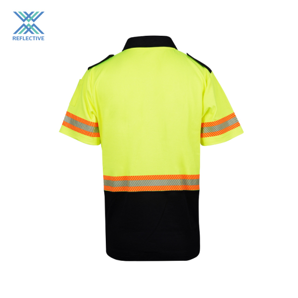high vis polo short sleeve shirt