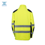 Two-tone high visibility sweater with zipper and shoulder reinforcement
