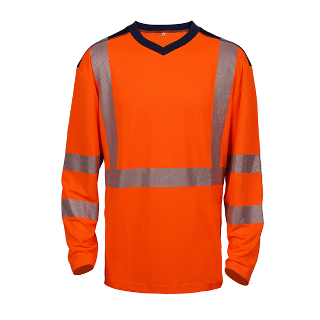 AOKE LT01, Class 3 Long Sleeve High Visibility Moisture Wicking Shirt