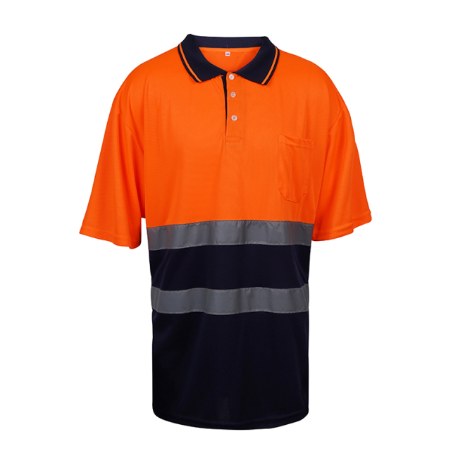 Aoke ST03 Black Bottom Polo Safety Shirt