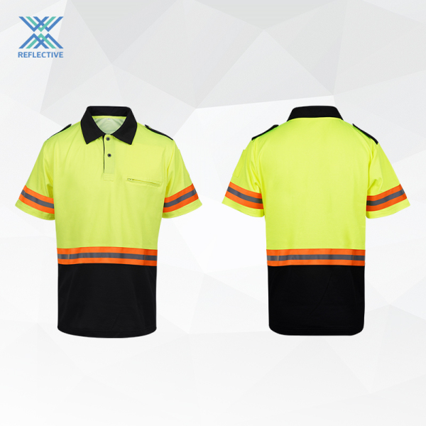 high vis polo short sleeve shirt