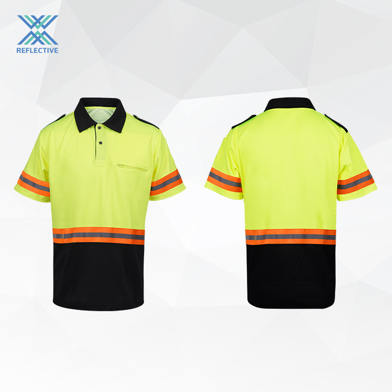 high vis polo short sleeve shirt