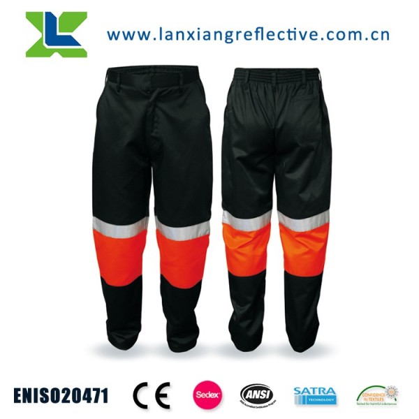 2016 New Products Reflective Safety Clothing 100% Polyester Cargo Reflective Tape Work Pants