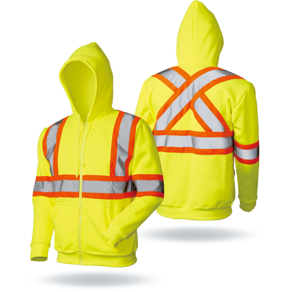 Wholesale New High Visibility Warning Security Working Winter  Safety sweatshirt hoodie