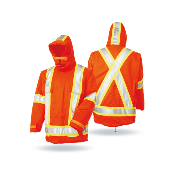 Good Vinyl Coat Clothing Reflective Waterproof Jacket With Stripe  Bomber jacket for Winter work