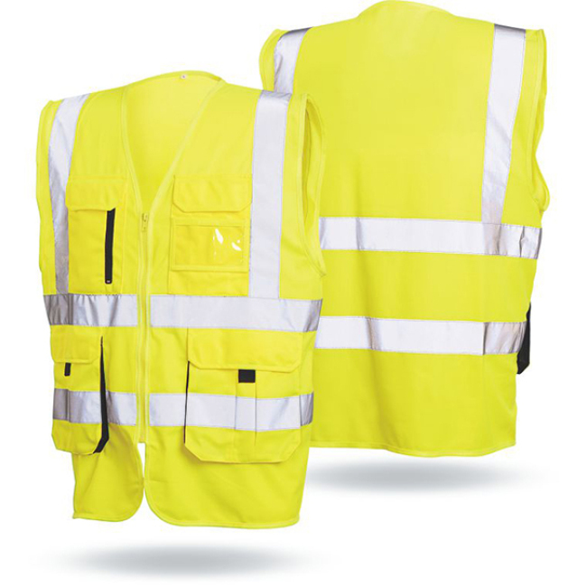 high quality  from china Hi vis safety  vest  reflective  tape with chest pockets