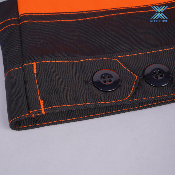 High visibility  safety workwear  shirt with  reflective  tape
