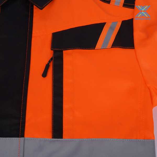 High visibility  safety workwear  shirt with  reflective  tape