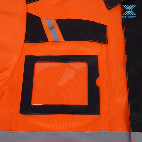 High visibility  safety workwear  shirt with  reflective  tape