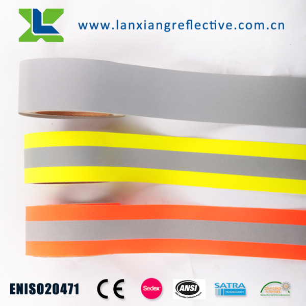 ENISO20471 Elastic Light Reflective Tape,Custom Printed Reflective Tape