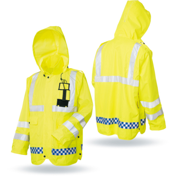 Wholesale polyester waterproof hi vis reflective safety traffic winter rain jacket