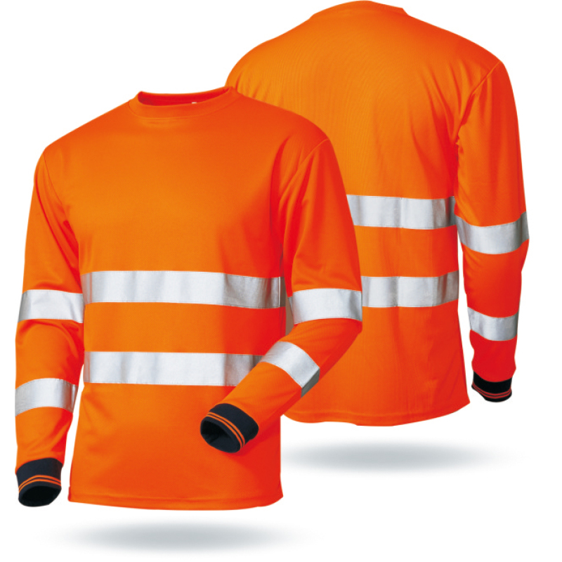 yellow hi vis protection  long sleeve reflective safety t shirt