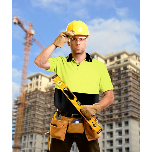 Custom Polo Shirt  Safety Long Sleeve Reflective Polo High Visibility Safety Shirts