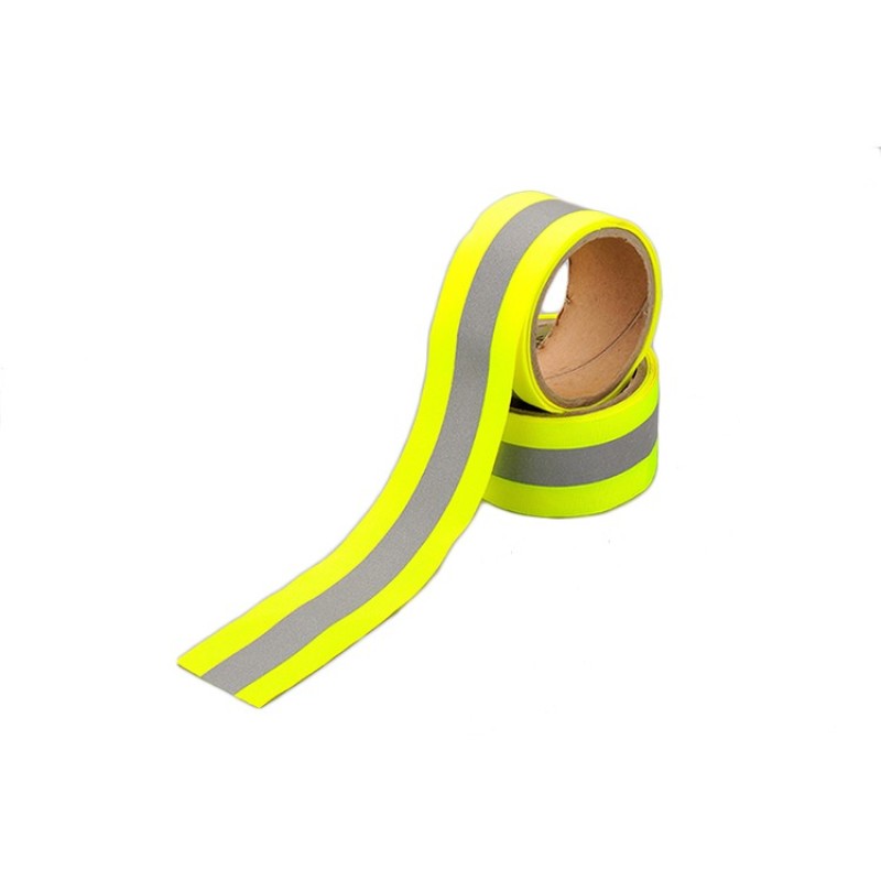 Manufacture 5*2 yellow/orange reflective silver r warning  stripes tape / FR  sewing reflective tape for the clothes