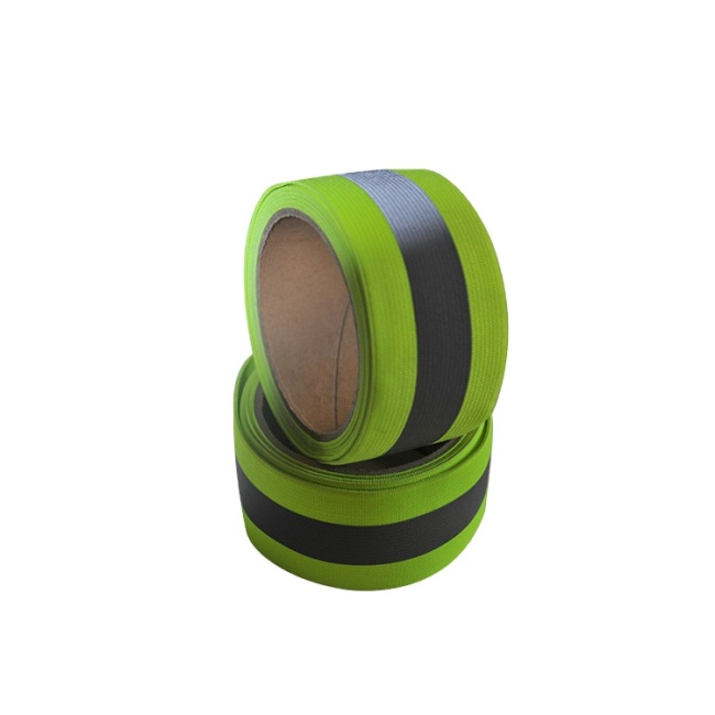 5*2CM  Elastic Bands With High Reflective Polyester Heat Transfer Warning Tape for  Stretch  Clothing